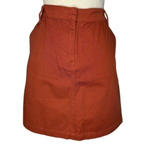 Cambridge Dry Goods Burnt Orange Cotton Skirt - Size 12
